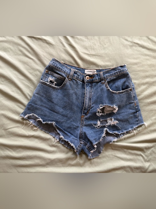 Coldwater Creek Pants - Distressed High-Waist Denim Shorts